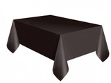 Black Rectangle Plastic Table Cover (54 x 108 Inch)
