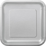 9 Inch Silver Square Paper Plates