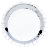 Metallic Silver Paper Plates (23cm)