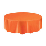 Orange Round Plastic Table Cover Orange Round Plastic Table Cover