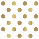 Metallic Gold Hot Stamped Luncheon Napkins (33cm )