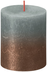 Bolsius Rustic Metallic Candle 80 x 68 - Faded Eucalyptus Green Copper Bolsius Rustic Metallic Candle 80 x 68 - Faded Eucalyptus Green Copper