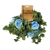 Essential Blue Rose Mixed Garland