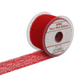 Red Deco Web Ribbon (70mm x 20m)