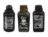 Halloween Cement Potion Bottle Decoration 15cm (Assorted)
