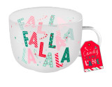 Festive Print Glass Mug (Assorted Designs)