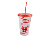 Christmas Cup With Twist Straw (Assorted Designs)