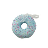 Light Blue Glitter Donut Hanging Decoration (15cm)