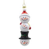 Jolly Snowman Head Trio Hanging Ornament (15cm)