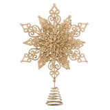 Gold Glitter Snowflake Tree Topper (32cm) Gold Glitter Snowflake Tree Topper (32cm)