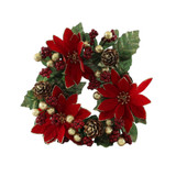 Poinsettia Candle Ring (20cm)