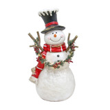 Snowman with Red Scarf and Light up Garland (97cm)