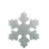 Silver Glitter Snowflake Hanging Decoration (36cm)
