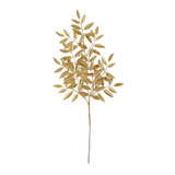 Metallic Gold Glitter Leaf Spray (60cm)