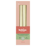 Bolsius Tapered Candles White Silver (245 x 24mm)