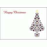 Christmas Message Card - Bauble Tree