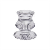 Clear Eliza Glass Taper Candle Holder (6cm)