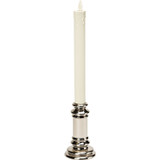 Tall Silver Base LED Candle