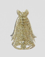 Champagne Glitter 3D Bell Decoration (10cm)
