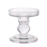 Clear Zara Pillar Glass Candle HolderÂ (8.7cm)