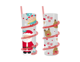 Christmas Spiral Straw Tumbler (Assorted)