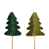 Green Felt Trees on 50cm Stick (Pack of 12)
