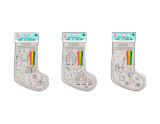 Christmas Colour Your Own Canvas Stocking