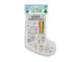 Christmas Colour Your Own Canvas Stocking