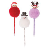 Fluffy Christmas Character Pen (Assorted Designs)
