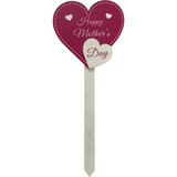 Pink Happy Mothers Day Heart Pick (Pack of 10)