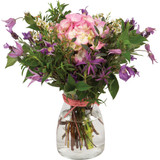 Clear High Neck Glass Vase