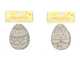 Pack of 2 Wooden Hanging Easter Eggs (Assorted Designs)