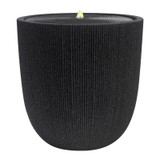 Black Ribbed Stone Look Water Fountain (45cm)