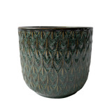 Hortus Nazare Olive Green Pot  (11.5cm H x 11cm Dia)