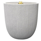 Beige Ribbed Stone Look Water Fountain (37.5cm)