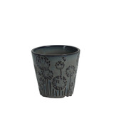 Hortus Dark Grey Lithgow Seed Head Pot (12.5cm H x 13cm Dia)