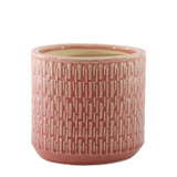 Hortus Salmon Pink Gosford Pot (22cm H x 22.5cm Dia)
