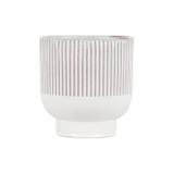 Hortus Cream Toulon Stoneware Pot (21cm H x 20cm Dia)