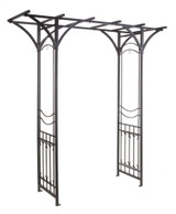 Park Lane Flat Top Black Garden Arch