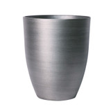 Brushed Steel Metallic Look Plastic Planter (42.5cm)