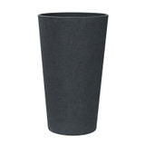 Charcoal Black Aged Effect Tall Plastic Planter (62cm)