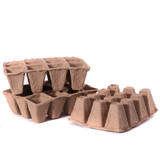 4cm Square Brown Fibre Pots (x36)