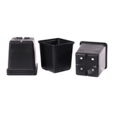 11cm Black Square Pots (x5)