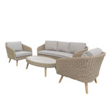 Lunor Grey 4 Piece Outdoor Lounge Set