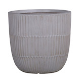 Set of 4 Hortus Outdoor Cement Look Light Grey Planters