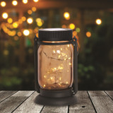 2 Solar Glass Jars Warm White Copper Wire LED (10cmX16cm)