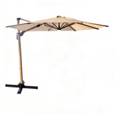 Ivory Tilting Parasol with Solar Lights (3m)