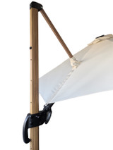 Ivory Tilting Parasol with Solar Lights (3m)