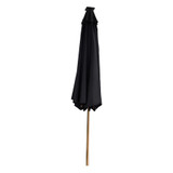 Black Tilting Parasol with LED Lights (3m)