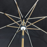 Black Tilting Parasol with LED Lights (3m)